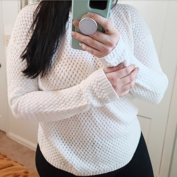 Preswick & Moore Sweaters - Cozy Knit Sweater Preswick Moore White Soft